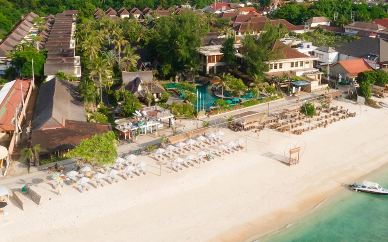 ロンボク島 ギリ島 ヴィラ オンバック Hotel Vila Ombak